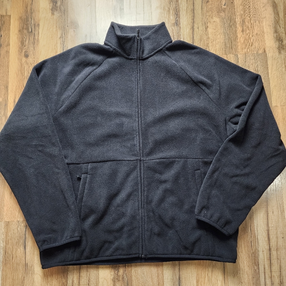 Men's Tek Gear Fleece Full-zip Jacket Black Size XL